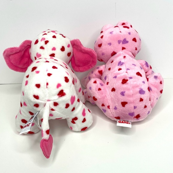 Ganz Webkinz Frog & Eluvant Hearts Love Plush - Picture 5 of 9